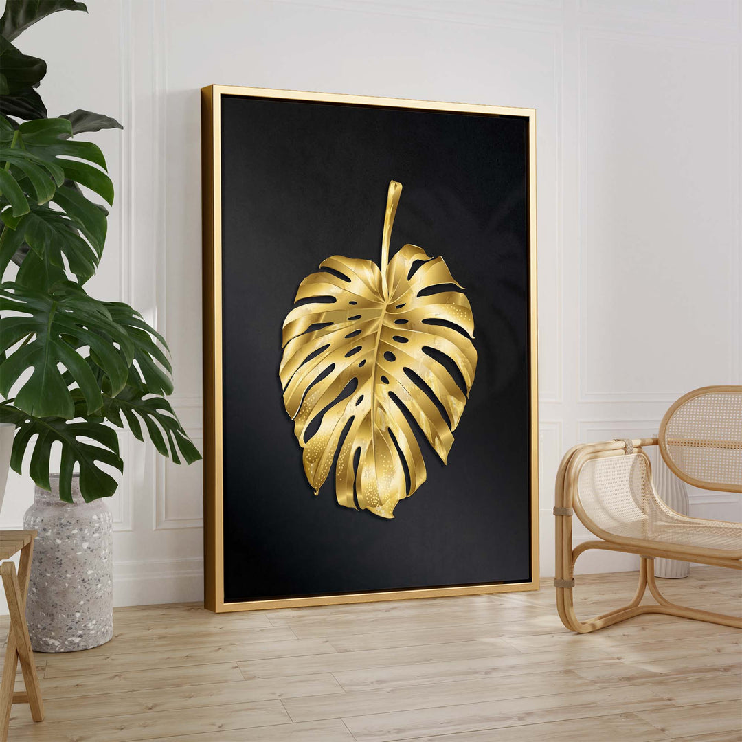 Golden Monstera Print