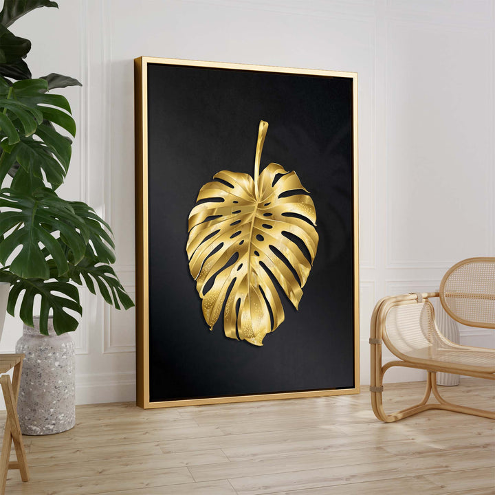 Golden Monstera Print