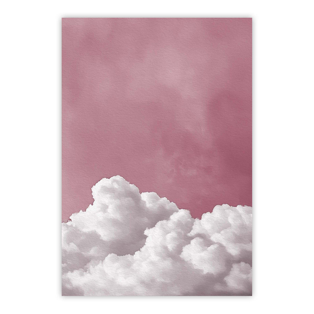 Bubblegum Cloud Print Wall Art Moncasso