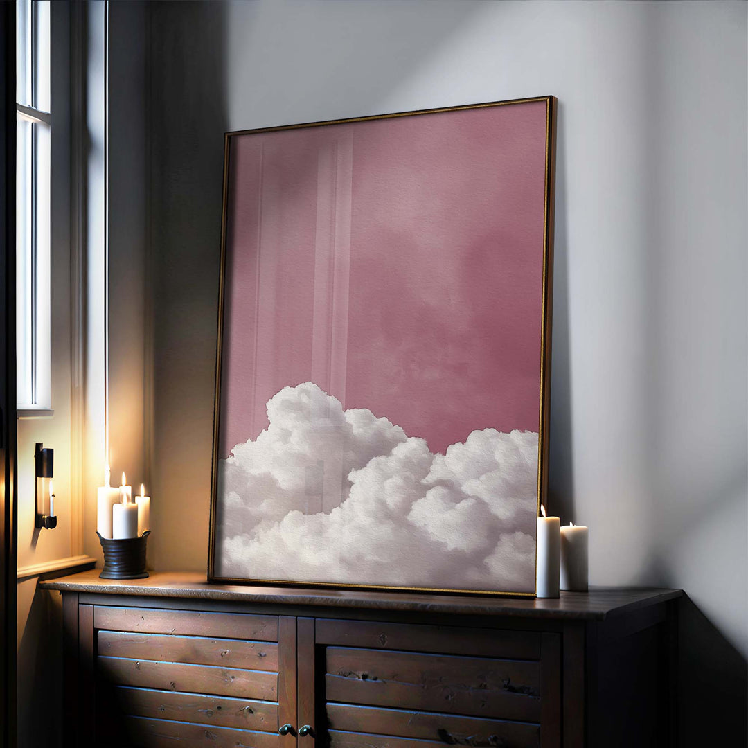 Bubblegum Cloud Print Wall Art Moncasso