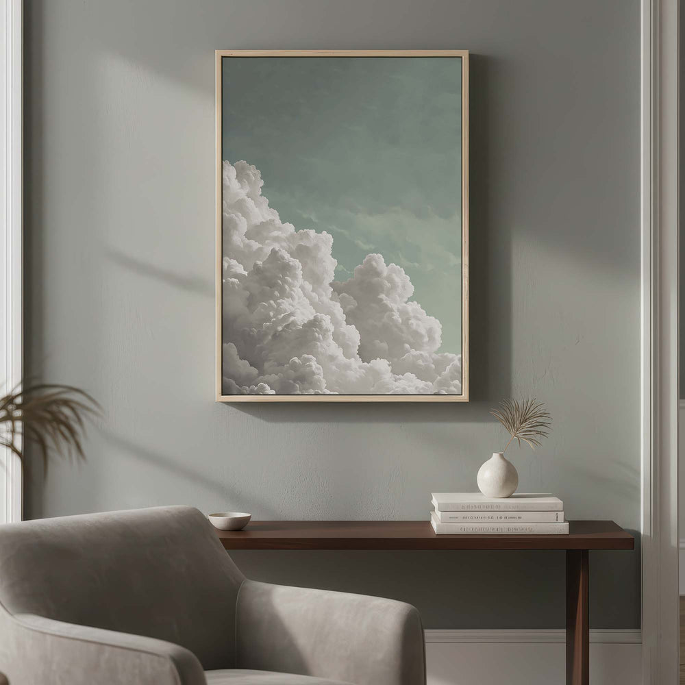 Tranquil Billowing Cloud Print Wall Art Moncasso