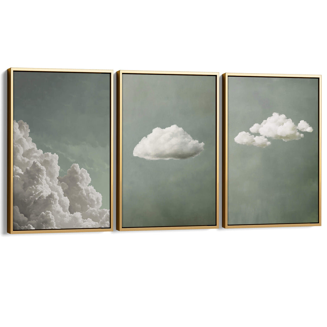 Tranquil Cloud Set of 3 Prints Wall Art Moncasso