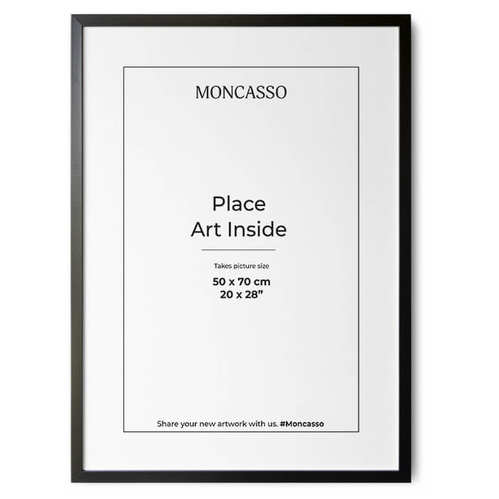 Black Fine Art Frame, 20" x 28" in Frame Moncasso