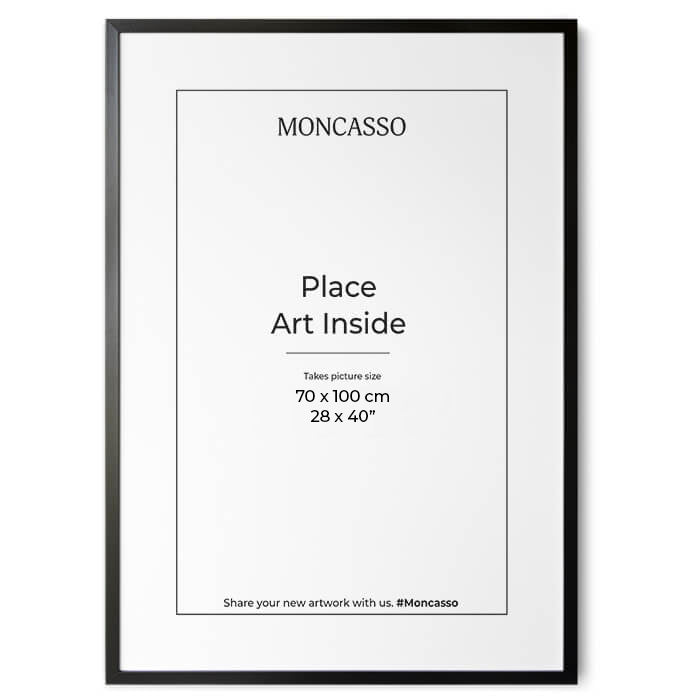 Black Fine Art Frame, 28" x 40" in Frame Moncasso