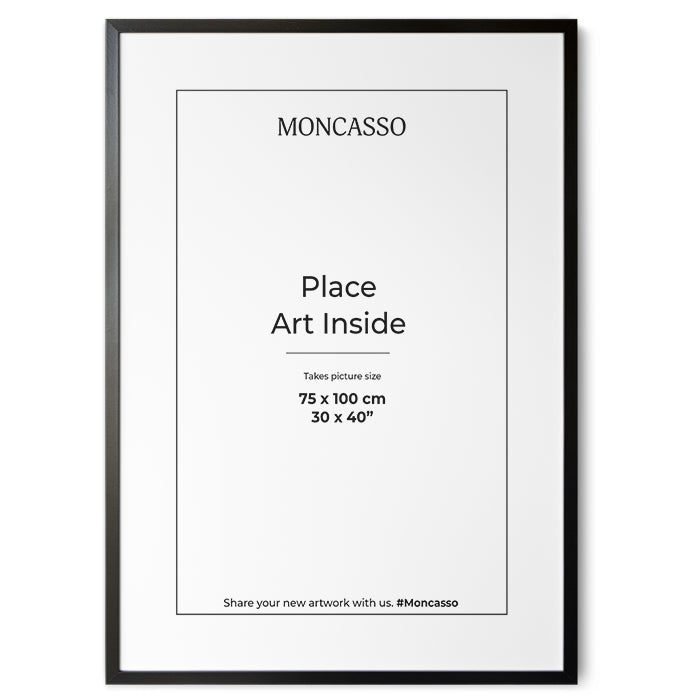 Black Fine Art Frame, 30" x 40" in Frame Moncasso