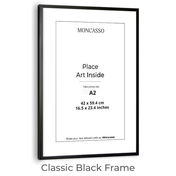 Black Fine Art Frame, A2 (42 x 59.4 cm) Frame Moncasso