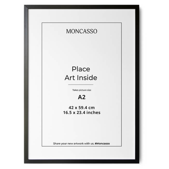 Black Fine Art Frame, A2 (42 x 59.4 cm) Frame Moncasso