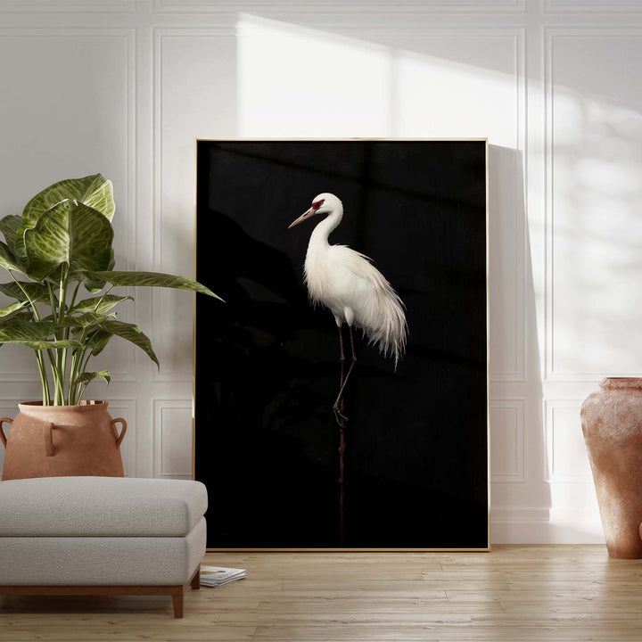 Midnight Crane No2 Print Wall Art Moncasso