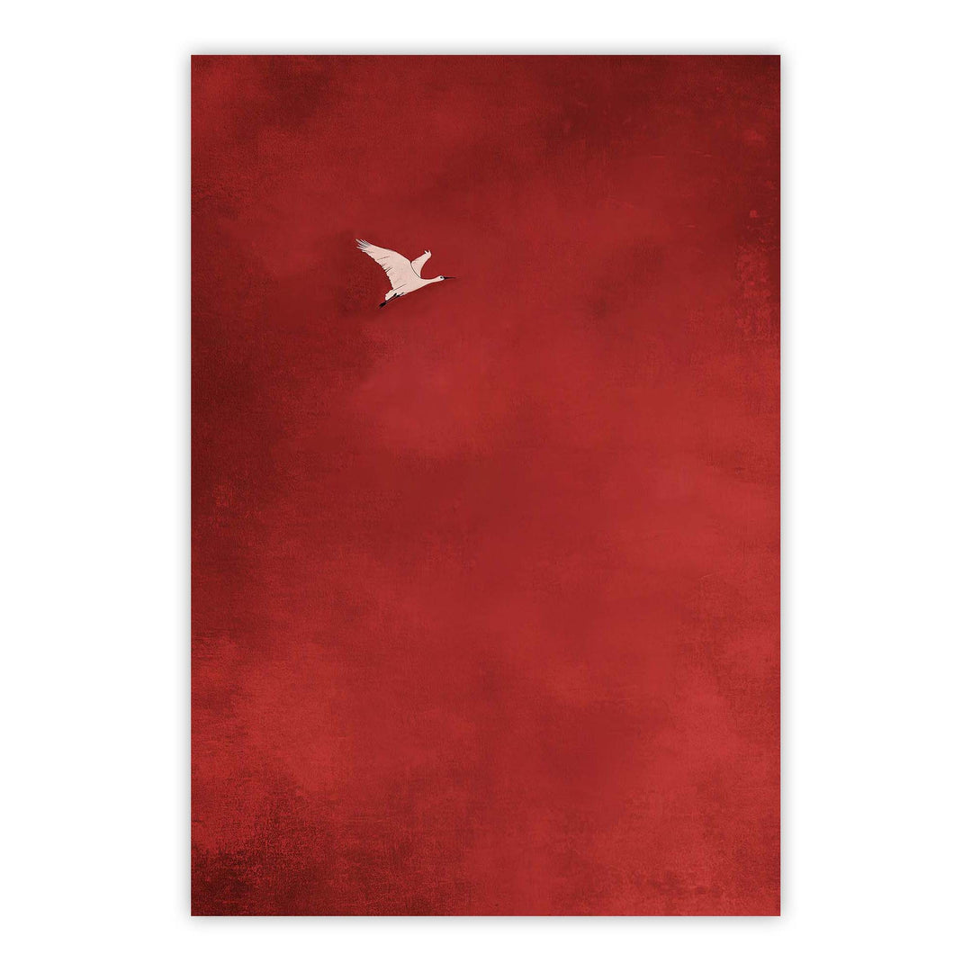 Crimson Ascent Print Wall Art Moncasso