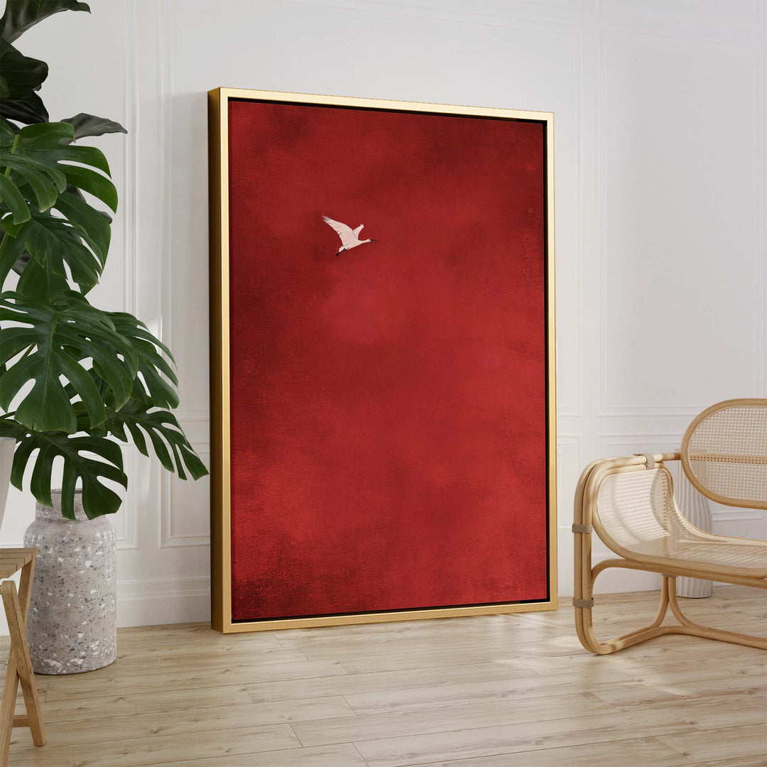 Crimson Ascent Print Wall Art Moncasso