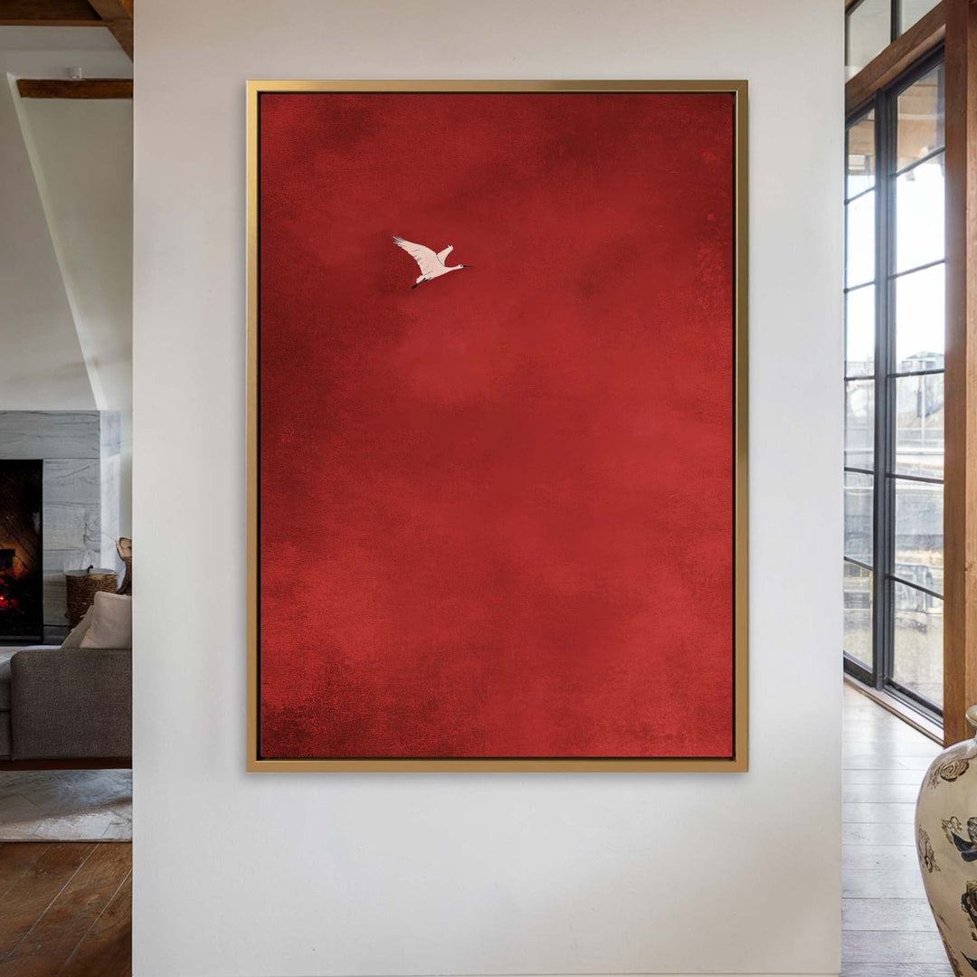 Crimson Ascent Print Wall Art Moncasso