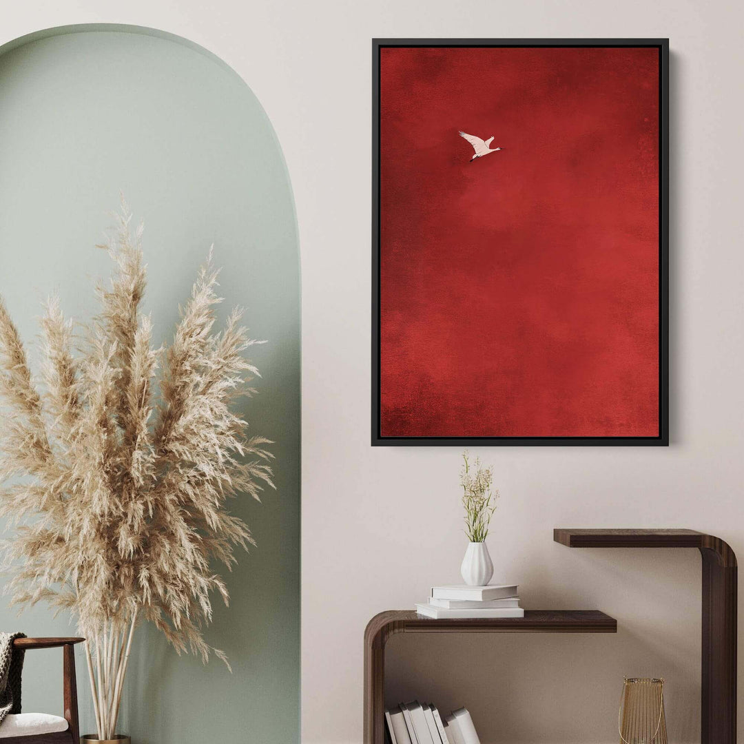 Crimson Ascent Print Wall Art Moncasso