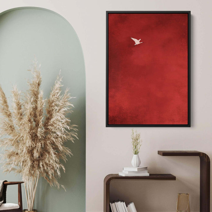 Crimson Ascent Print Wall Art Moncasso