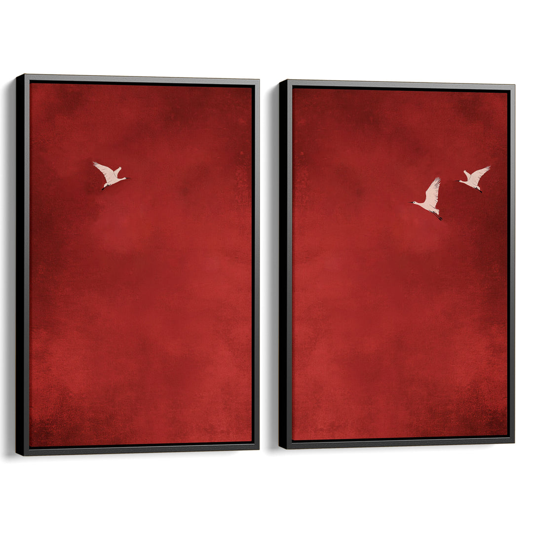 Crimson Skydance Set of 2 Prints