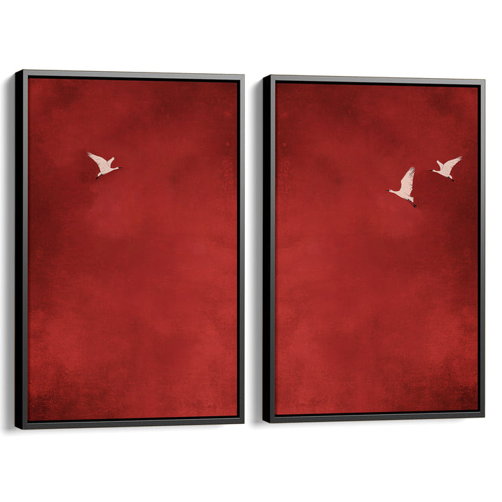 Crimson Skydance Set of 2 Prints