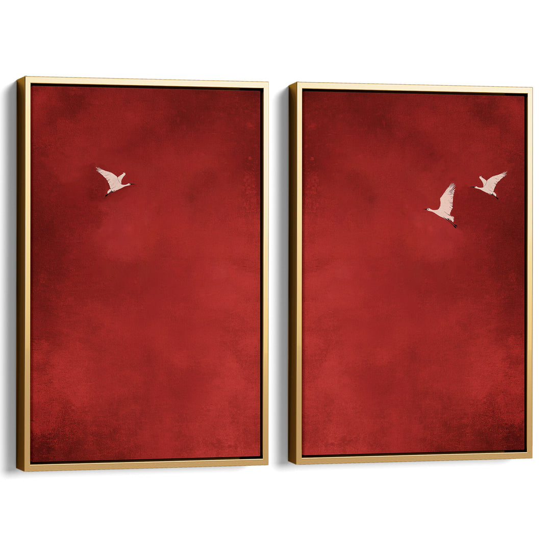 Crimson Skydance Set of 2 Prints