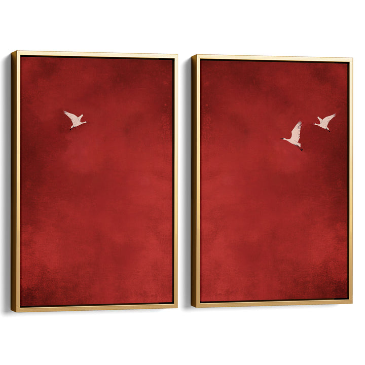 Crimson Skydance Set of 2 Prints