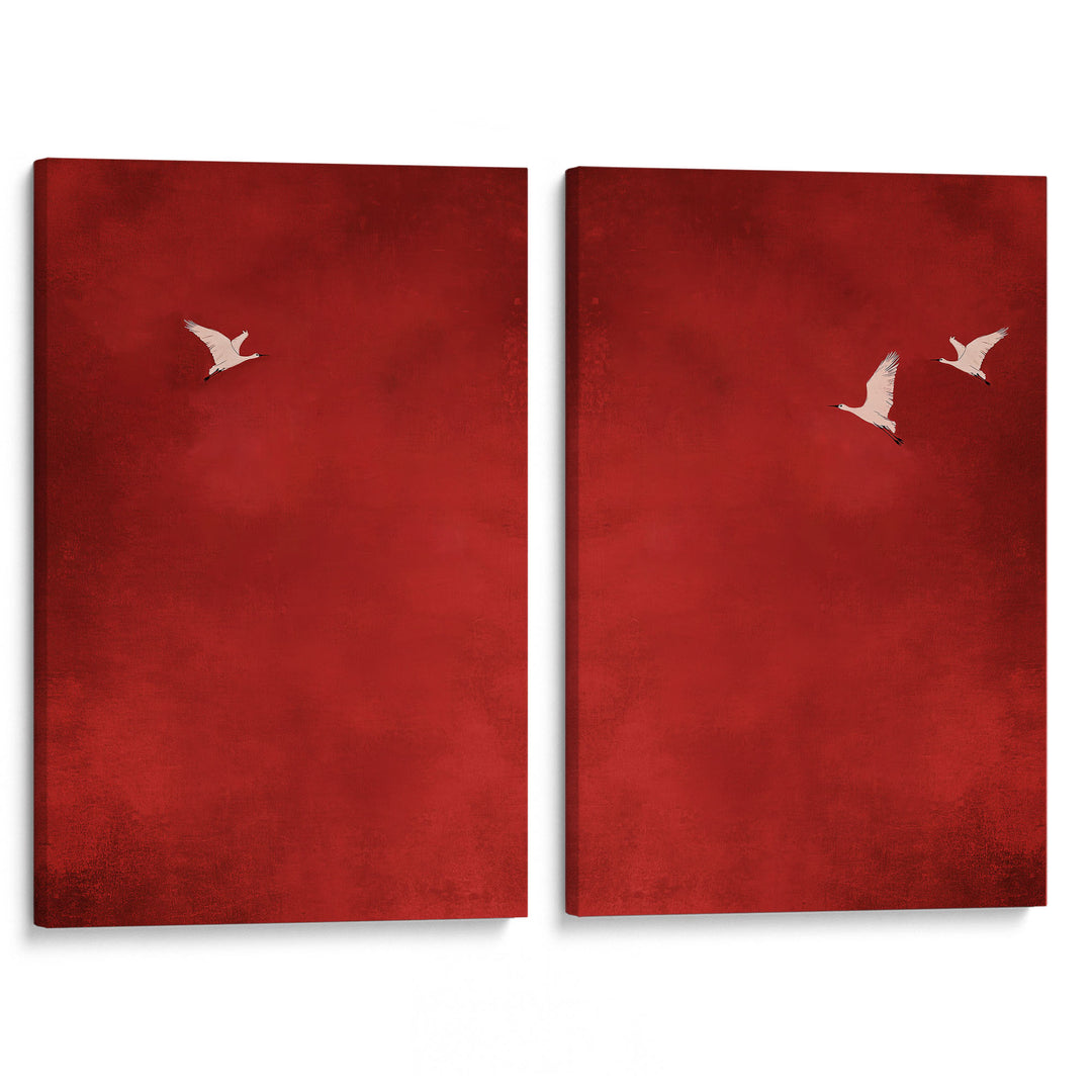 Crimson Skydance Set of 2 Prints