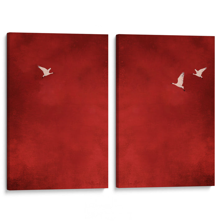 Crimson Skydance Set of 2 Prints