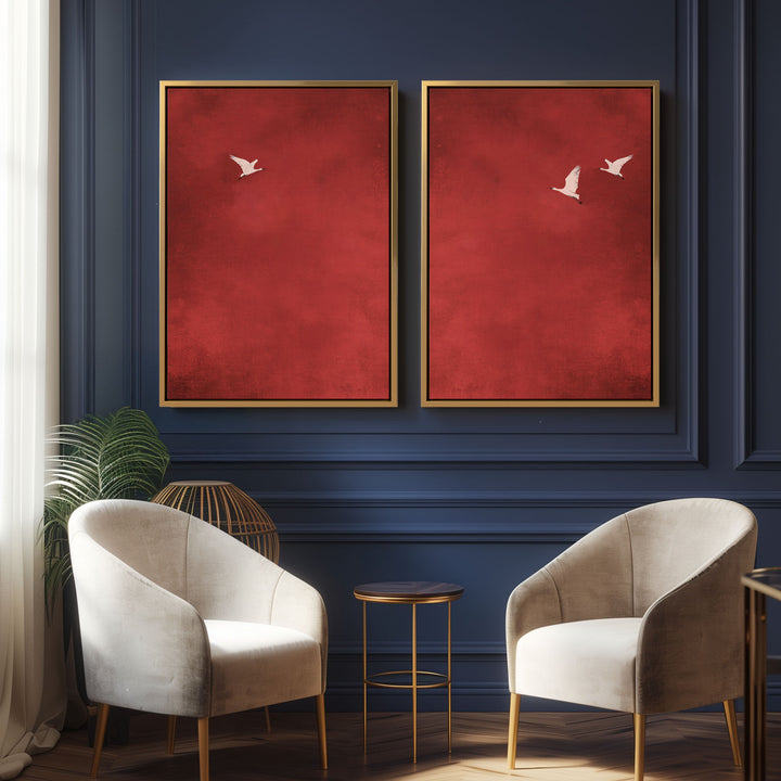 Crimson Skydance Set of 2 Prints