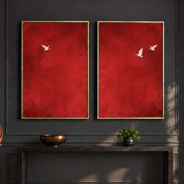 Crimson Skydance Set of 2 Prints