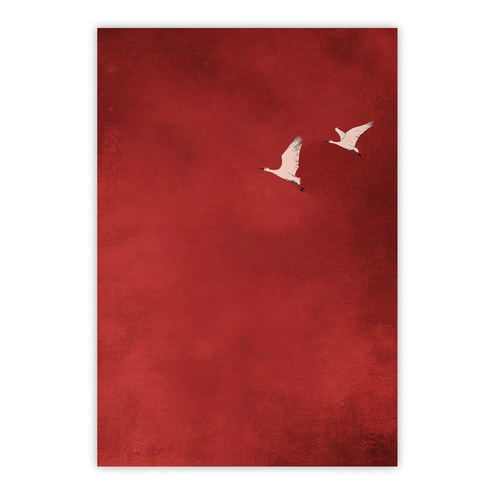 Crimson Skydance Print Wall Art Moncasso