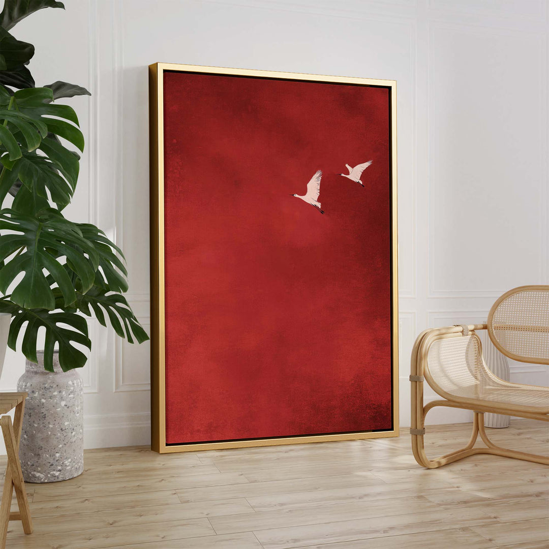 Crimson Skydance Print Wall Art Moncasso