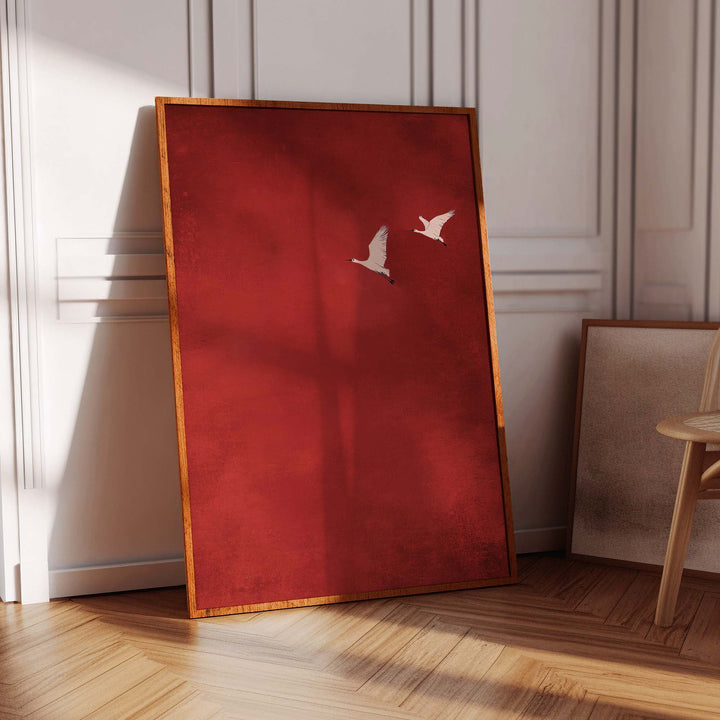 Crimson Skydance Print Wall Art Moncasso