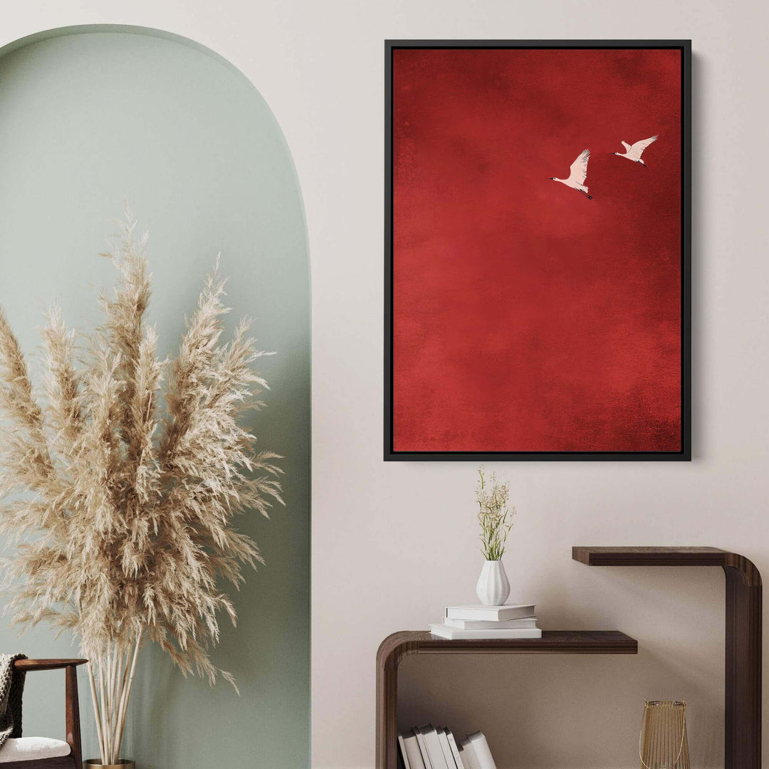 Crimson Skydance Print Wall Art Moncasso