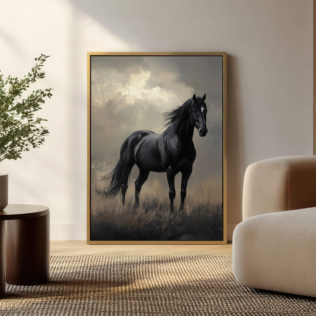 Dark Horse Print Wall Art Moncasso