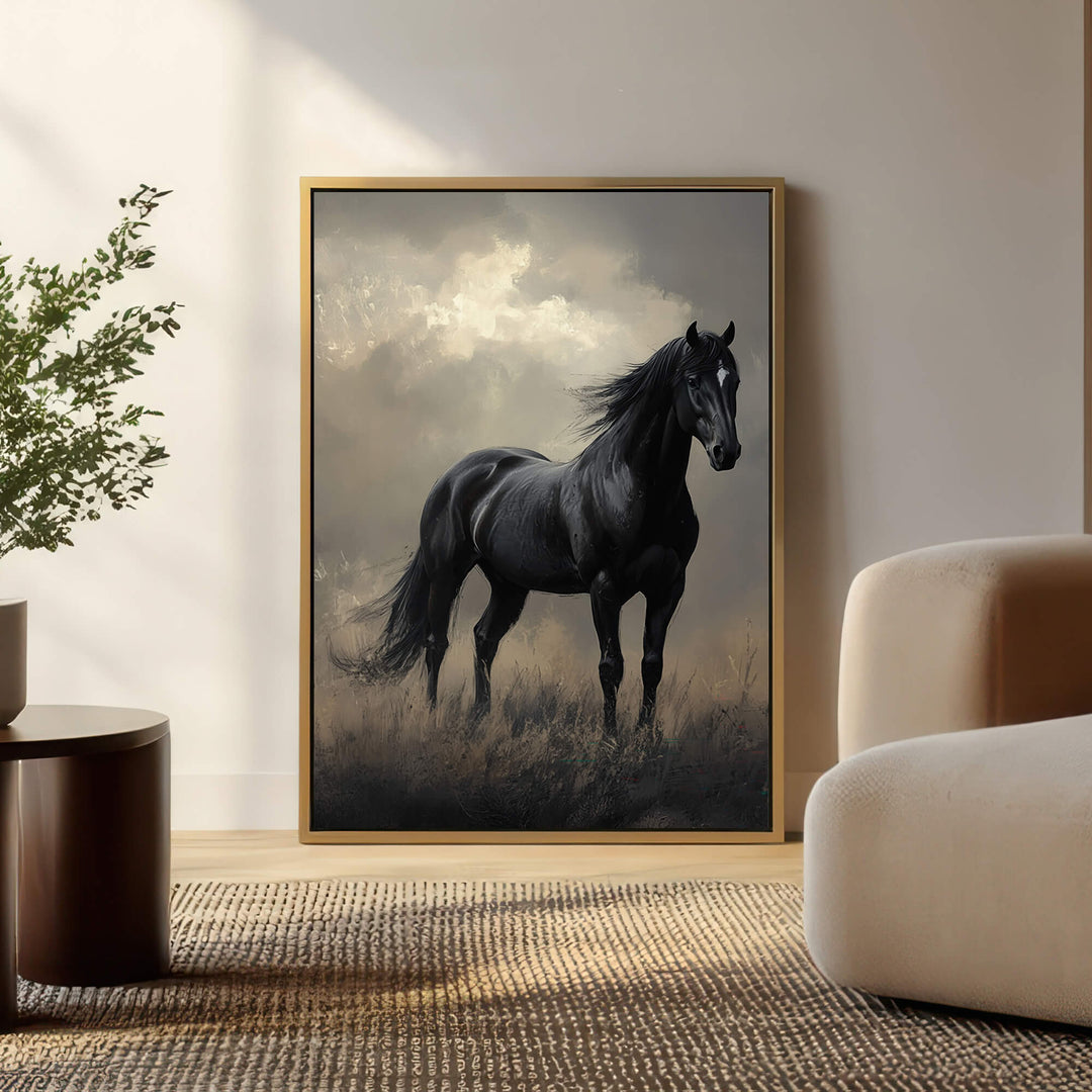 Dark Horse Print Wall Art Moncasso