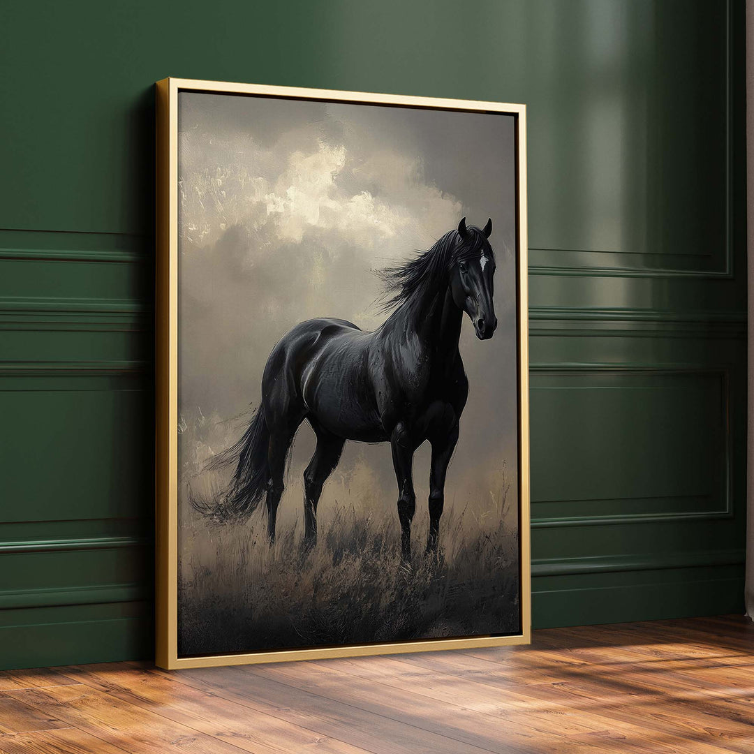 Dark Horse Print Wall Art Moncasso