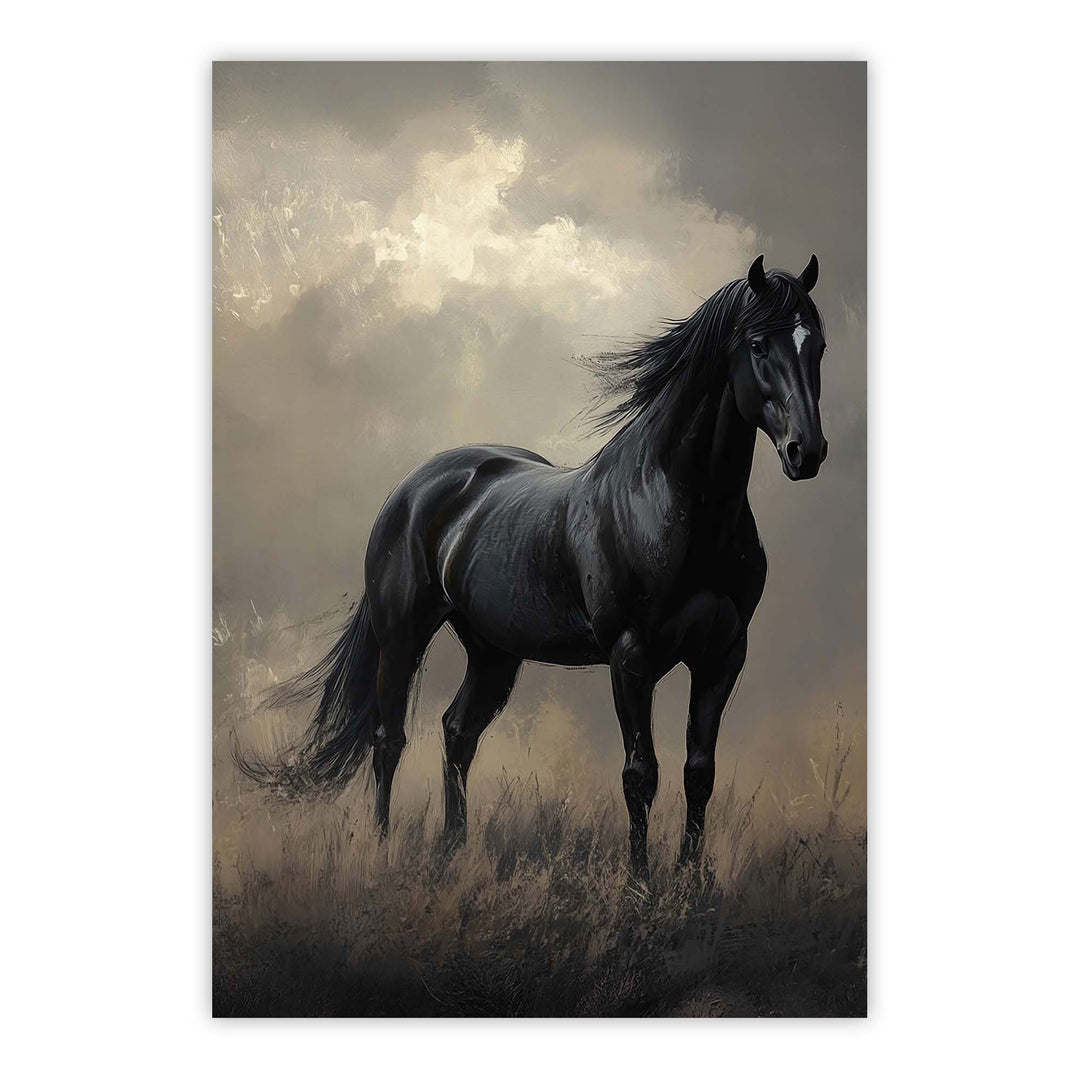 Dark Horse Print Wall Art Moncasso