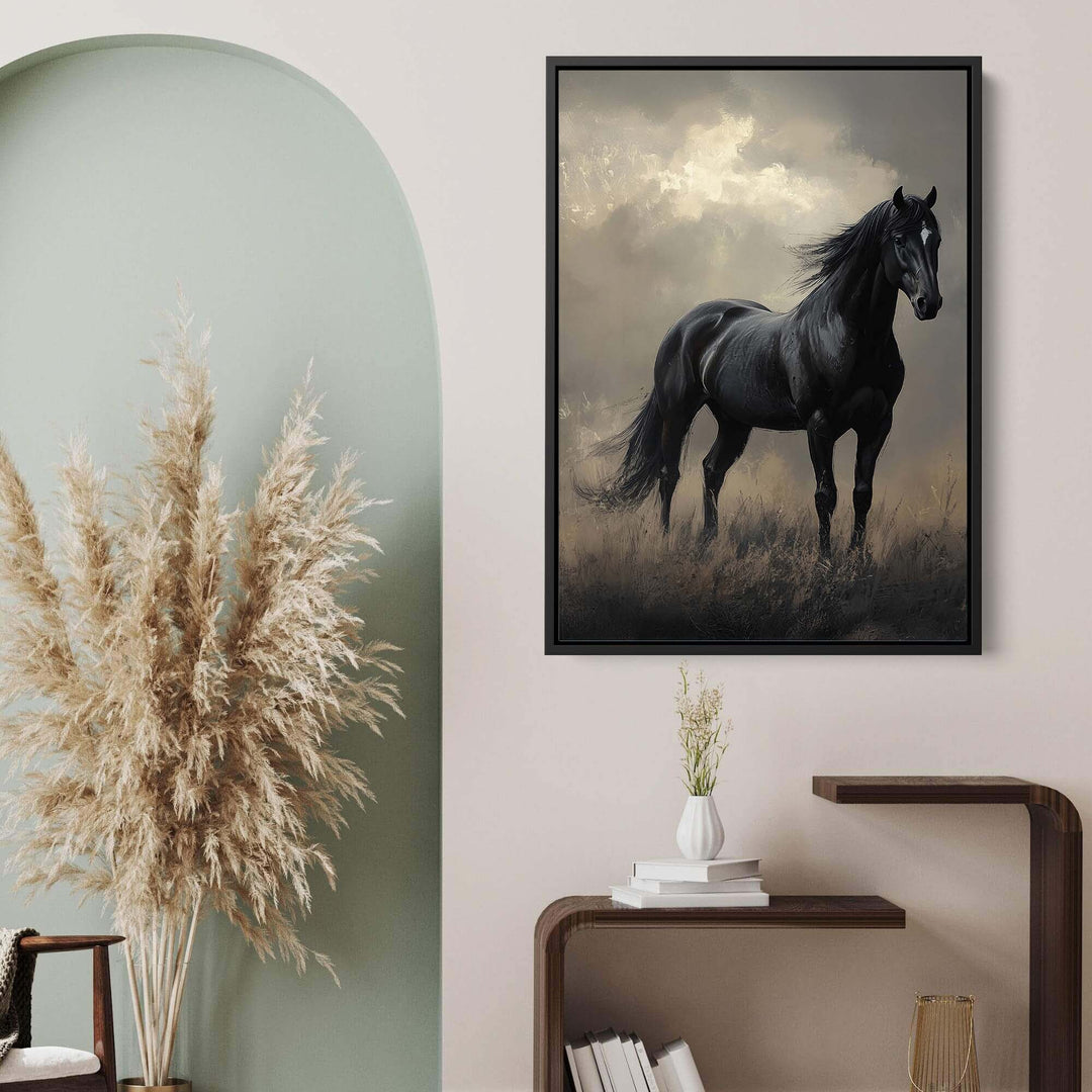 Dark Horse Print Wall Art Moncasso