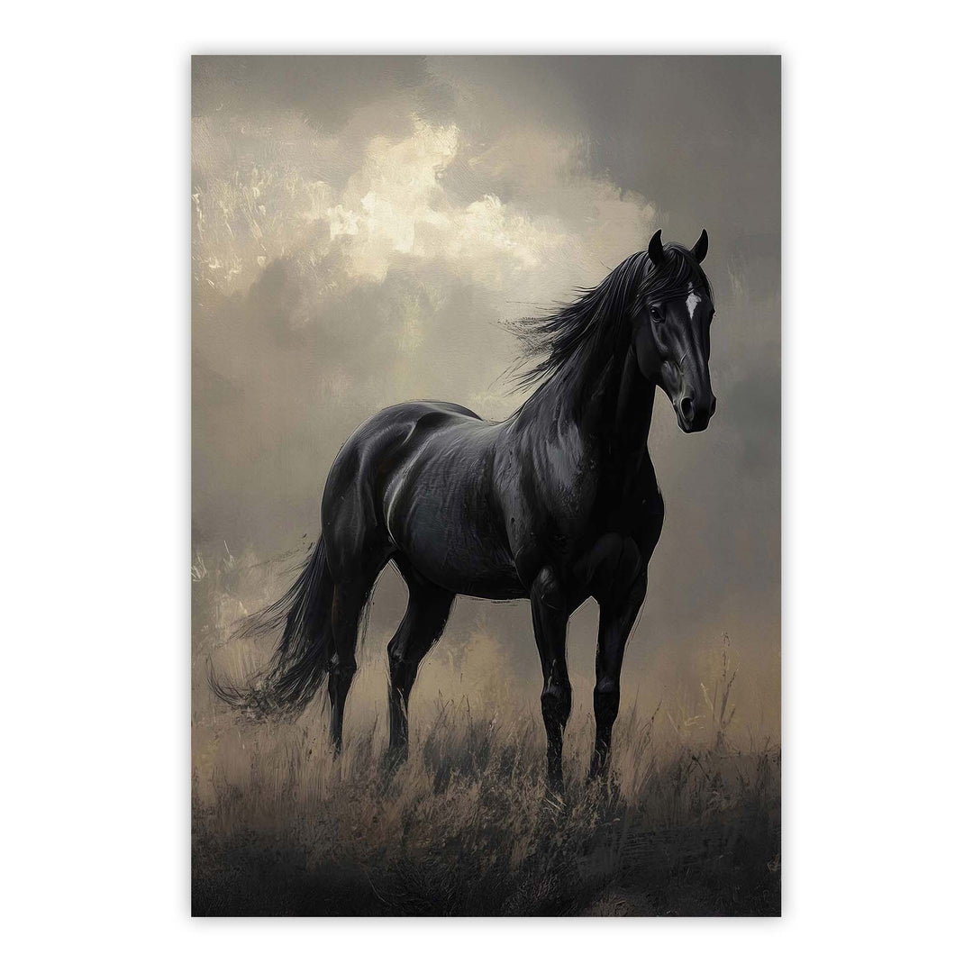 Dark Horse Print Wall Art Moncasso
