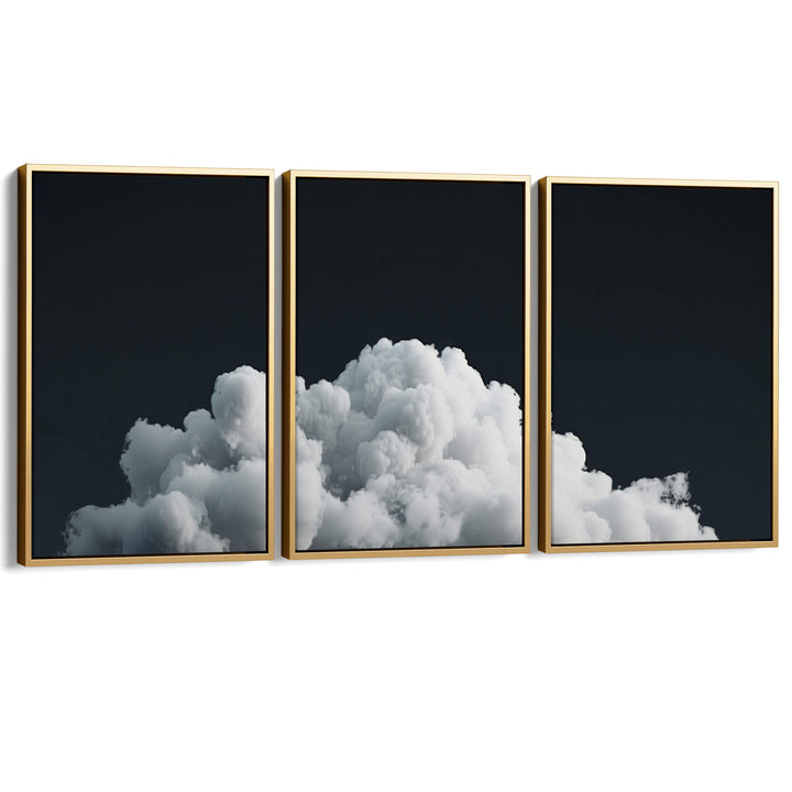 Dark Cloud Set of 3 Prints Wall Art Moncasso