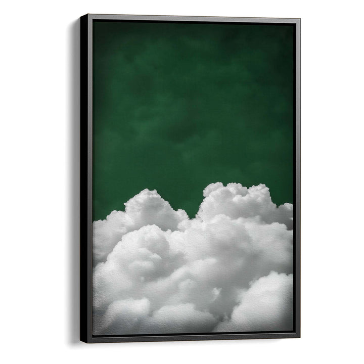 Deep Green Billowing Cloud Print Wall Art Moncasso
