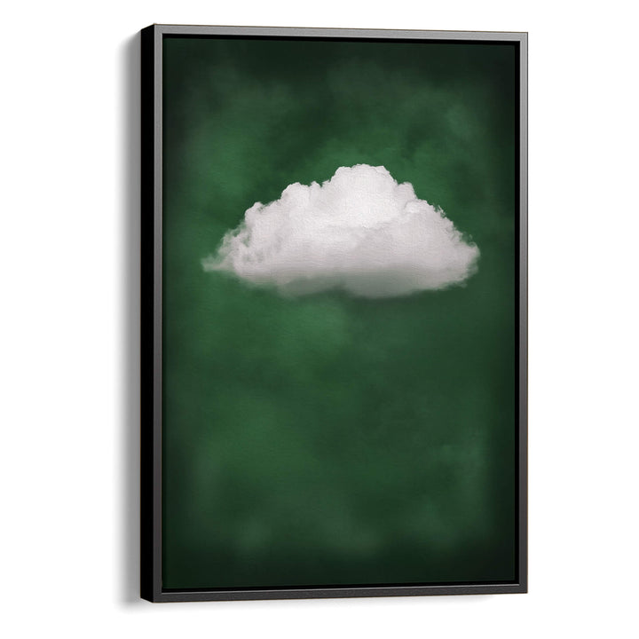 Deep Green Cloud Print Wall Art Moncasso