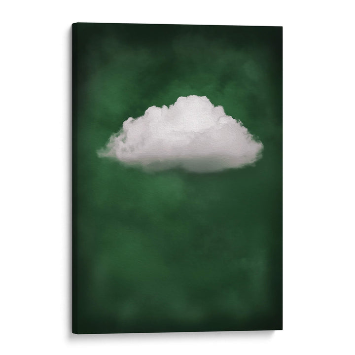 Deep Green Cloud Print Wall Art Moncasso