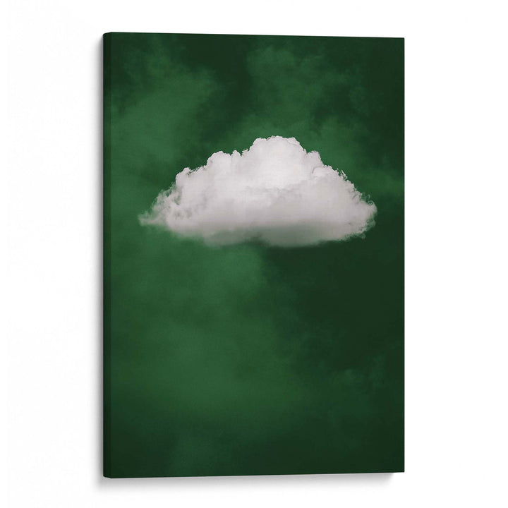 Deep Green Cloud Print Wall Art Moncasso