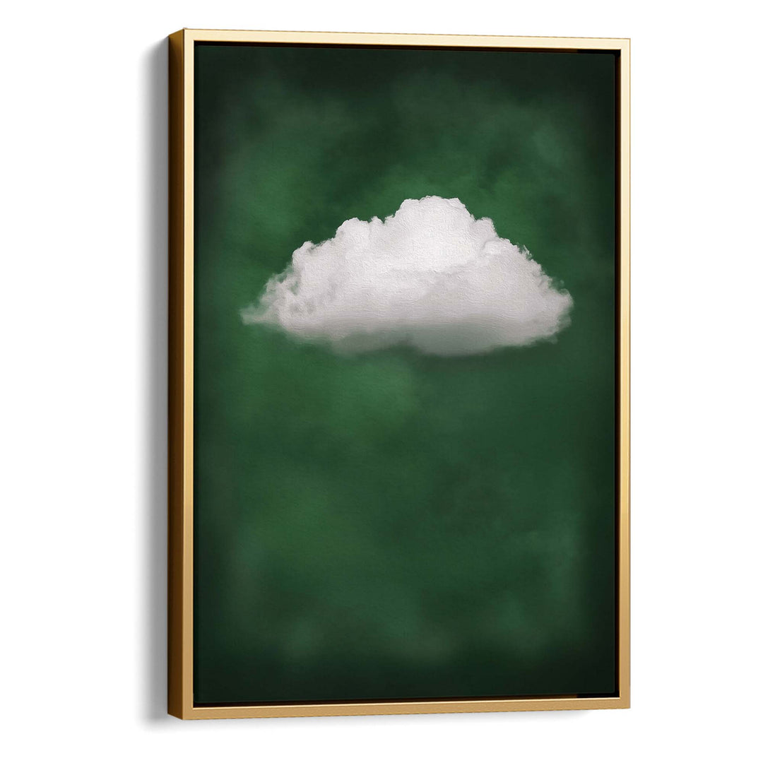 Deep Green Cloud Print Wall Art Moncasso