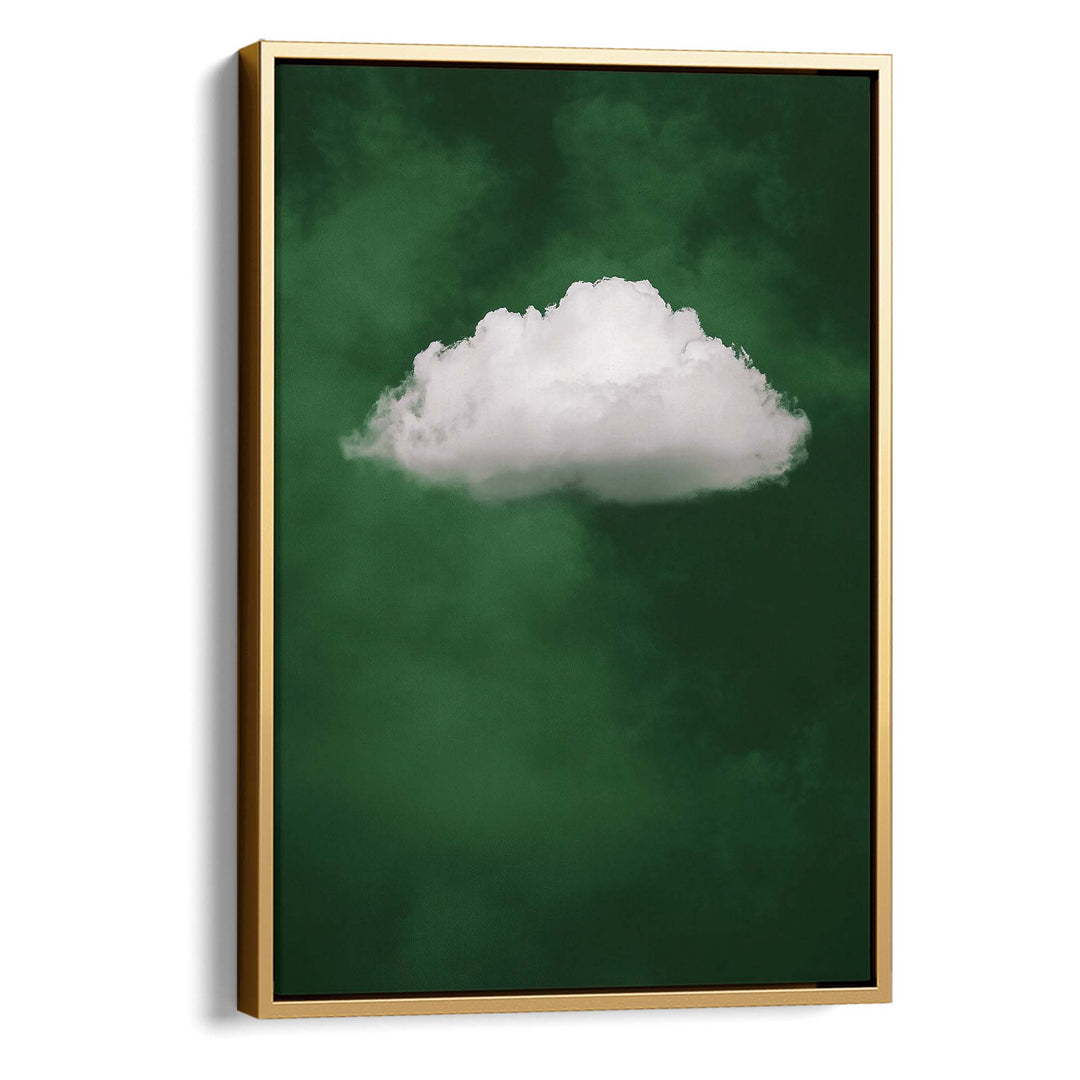 Deep Green Cloud Print Wall Art Moncasso