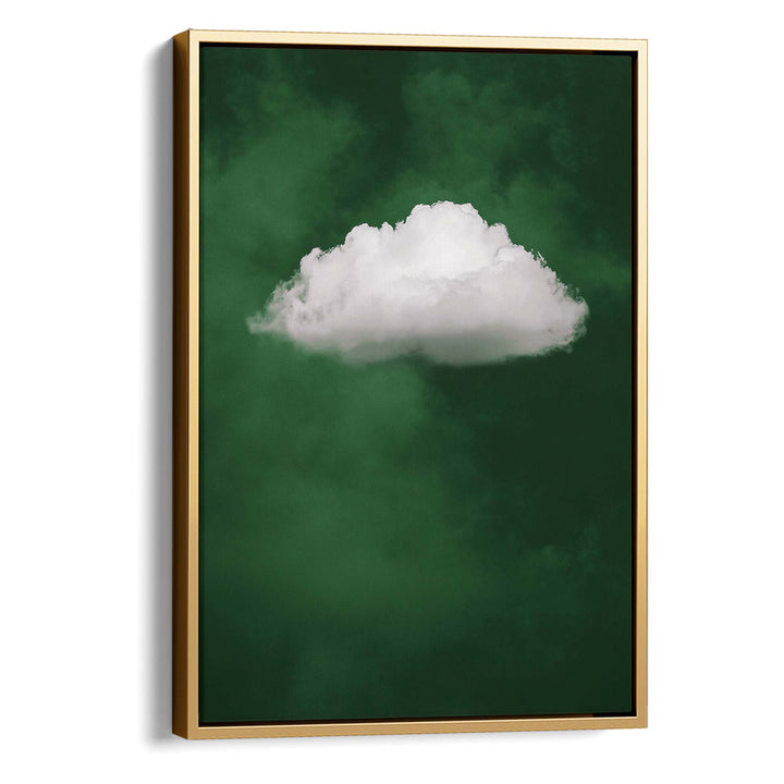 Deep Green Cloud Print Wall Art Moncasso