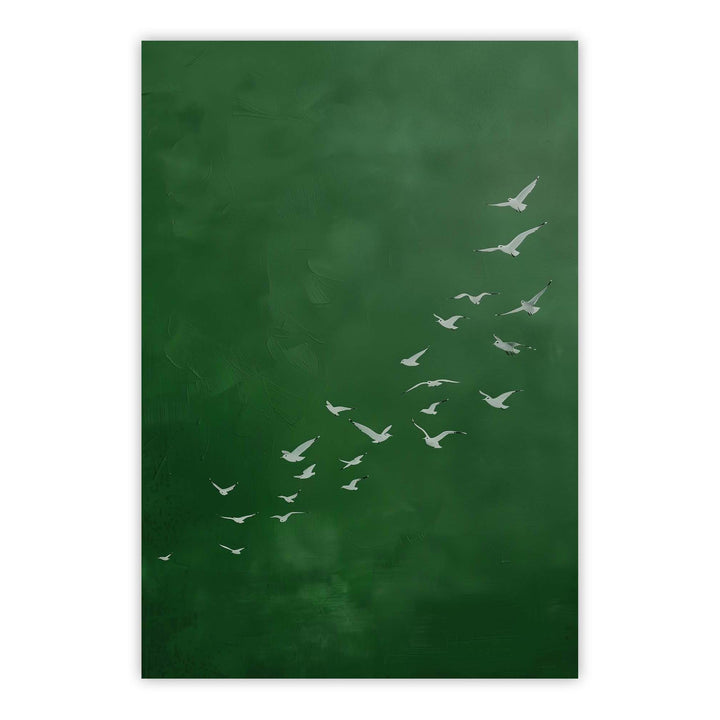 Emerald Flight Print Wall Art Moncasso
