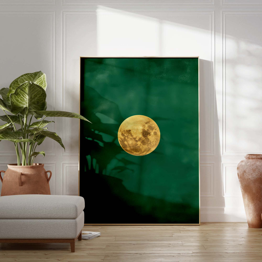 Emerald Moon Print Wall Art Moncasso