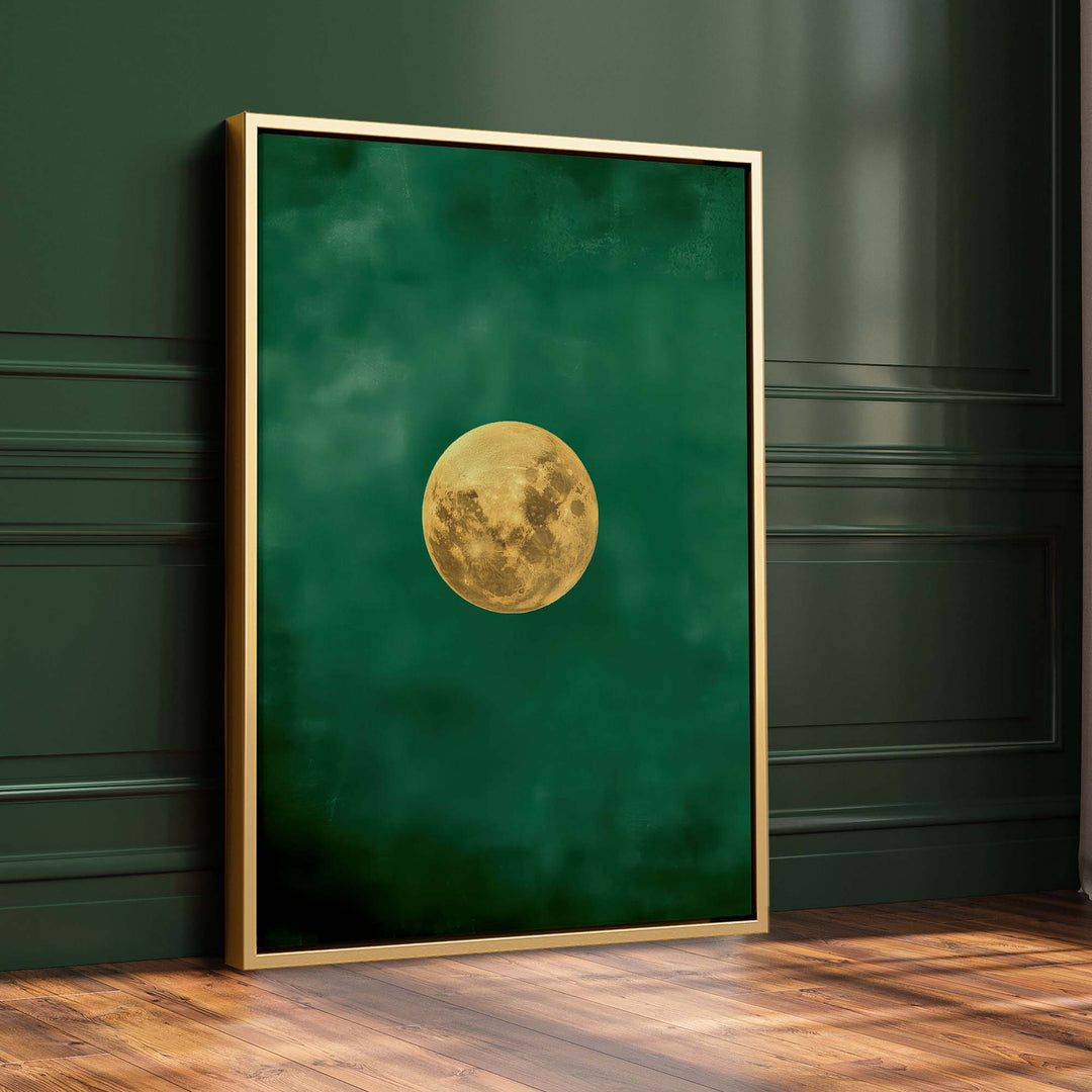 Emerald Moon Print Wall Art Moncasso