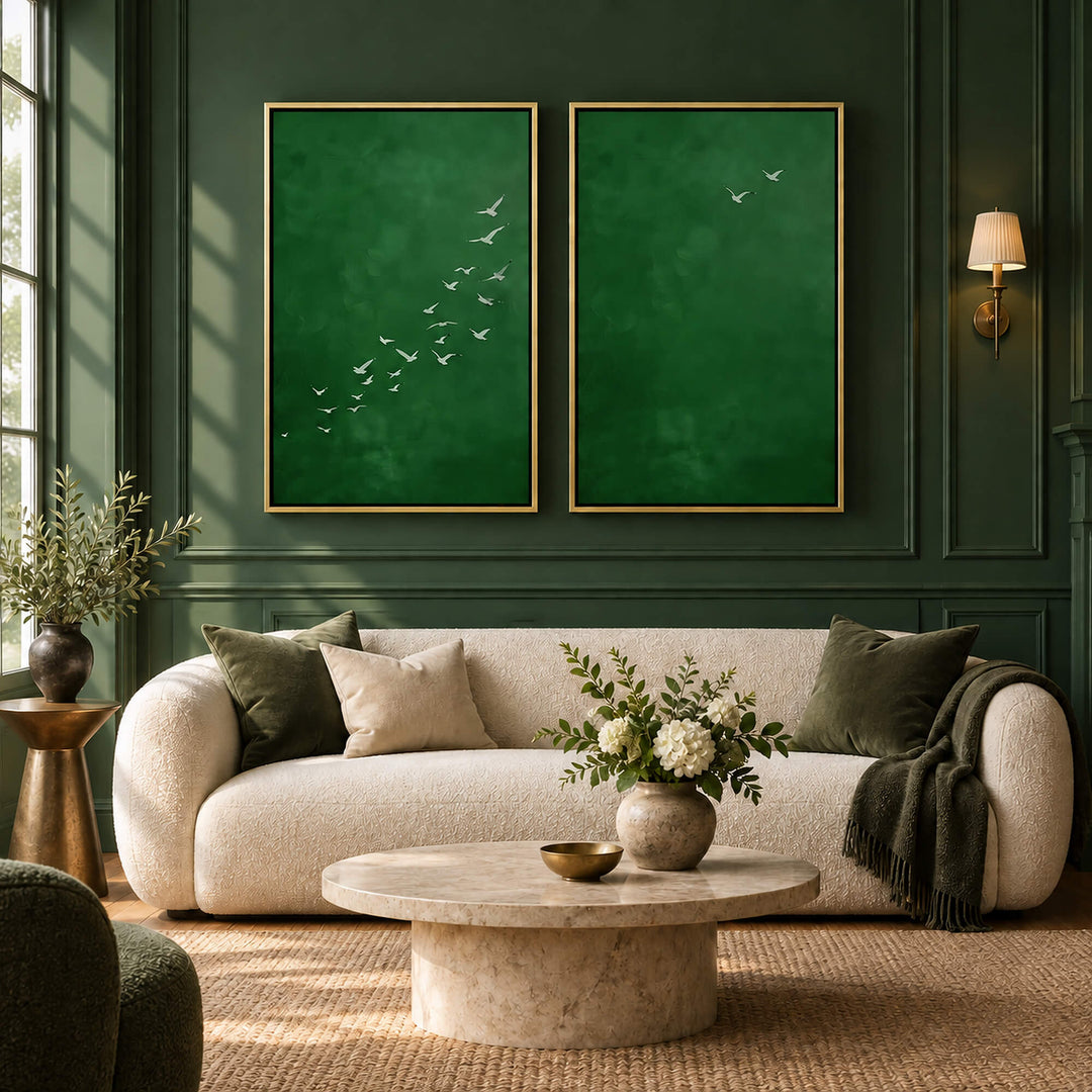 Emerald Wings Set of 2 Prints