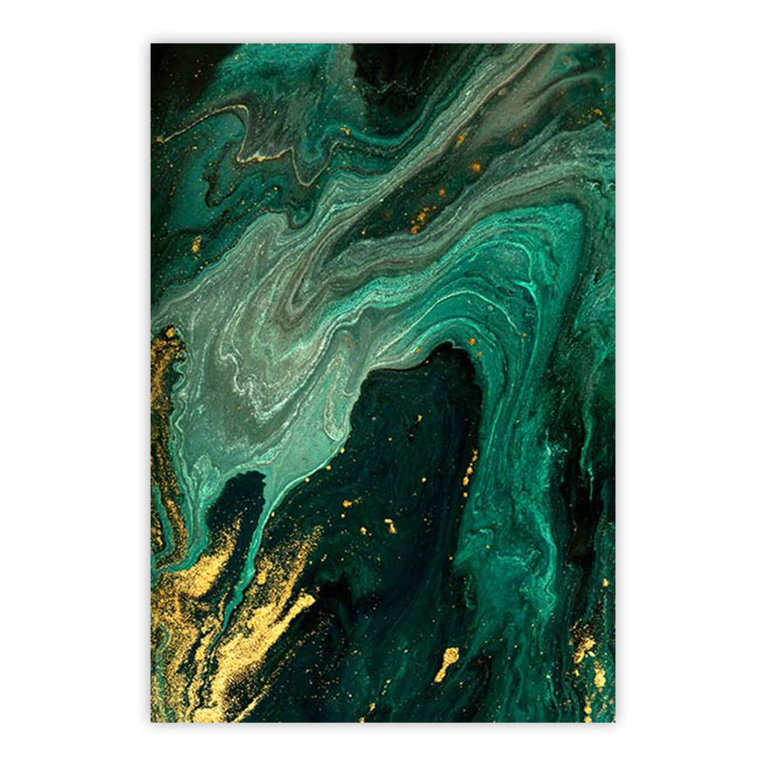 Emerald Marble No1 Print Wall Art Moncasso