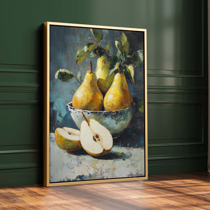 Golden Pears Print Wall Art Moncasso