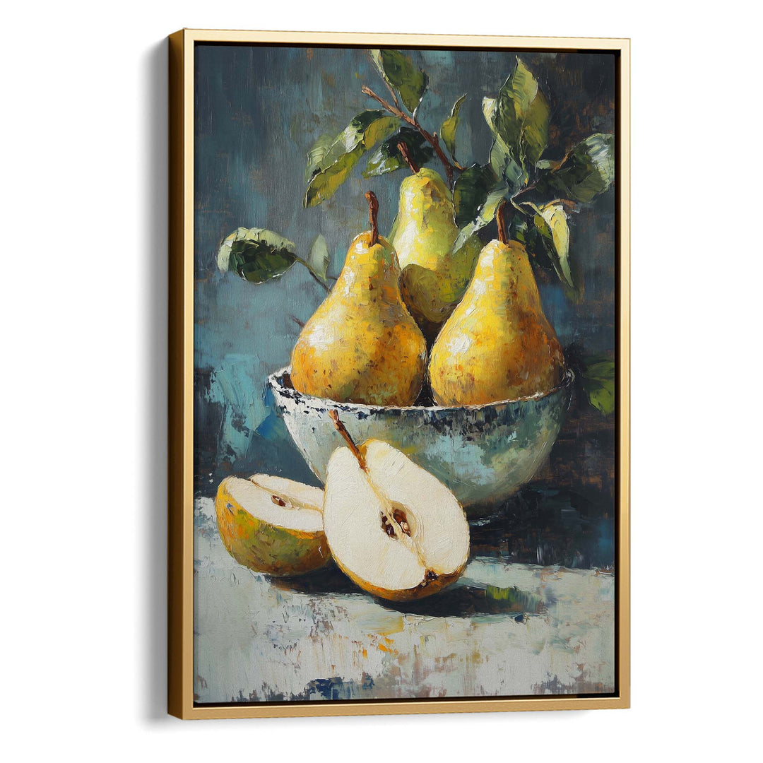 Golden Pears Print Wall Art Moncasso